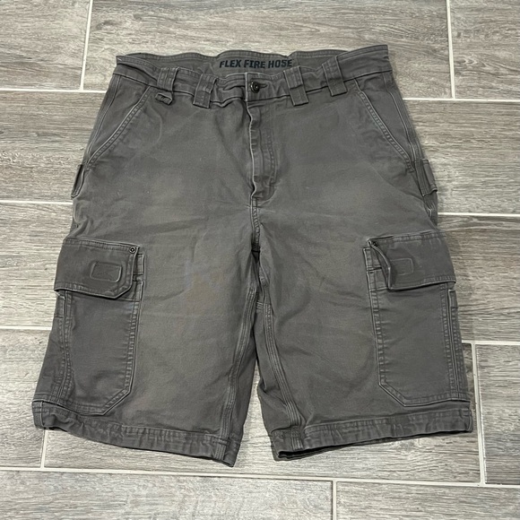 Duluth Trading Co Men’s Gunmetal Flex Fire Hose Cotton Cargo Shorts. Size 36. - Picture 4 of 8